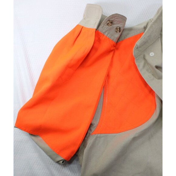 Hunters Select Mens Khaki & Orange Hunting Shirt L 100% Cotton With Embroidered - Picture 6 of 8